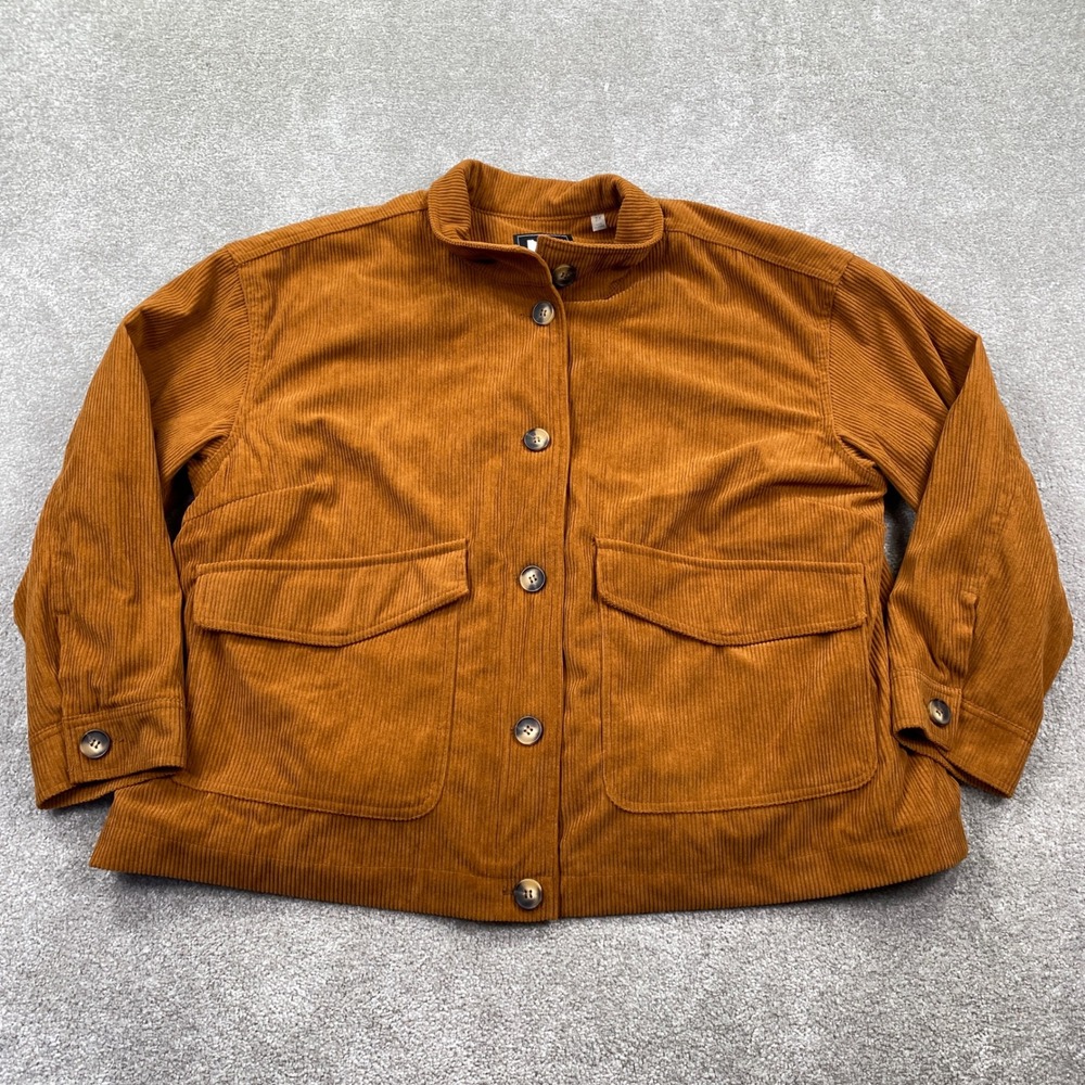 Bagatelle Collection Corduroy Jacket Womens 2X Ginger Brown Button Front Pockets